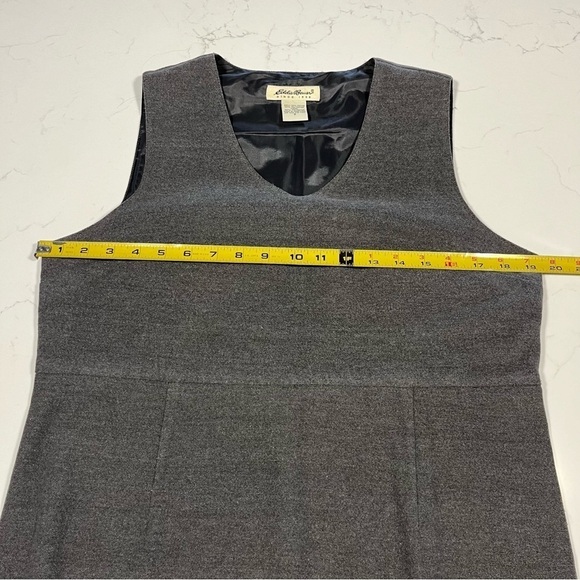 Eddie Bauer Gray Sleeveless VNeck Flannel Embroidered Maxi Dress Small - Picture 9 of 14